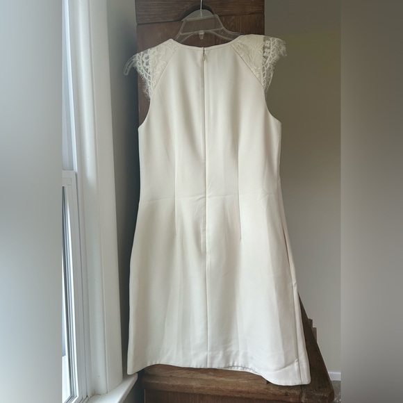 J. Crew Ivory Lace Cap Sleeve Sheath Dress with Pockets Size 2 - Picture 5 of 5
